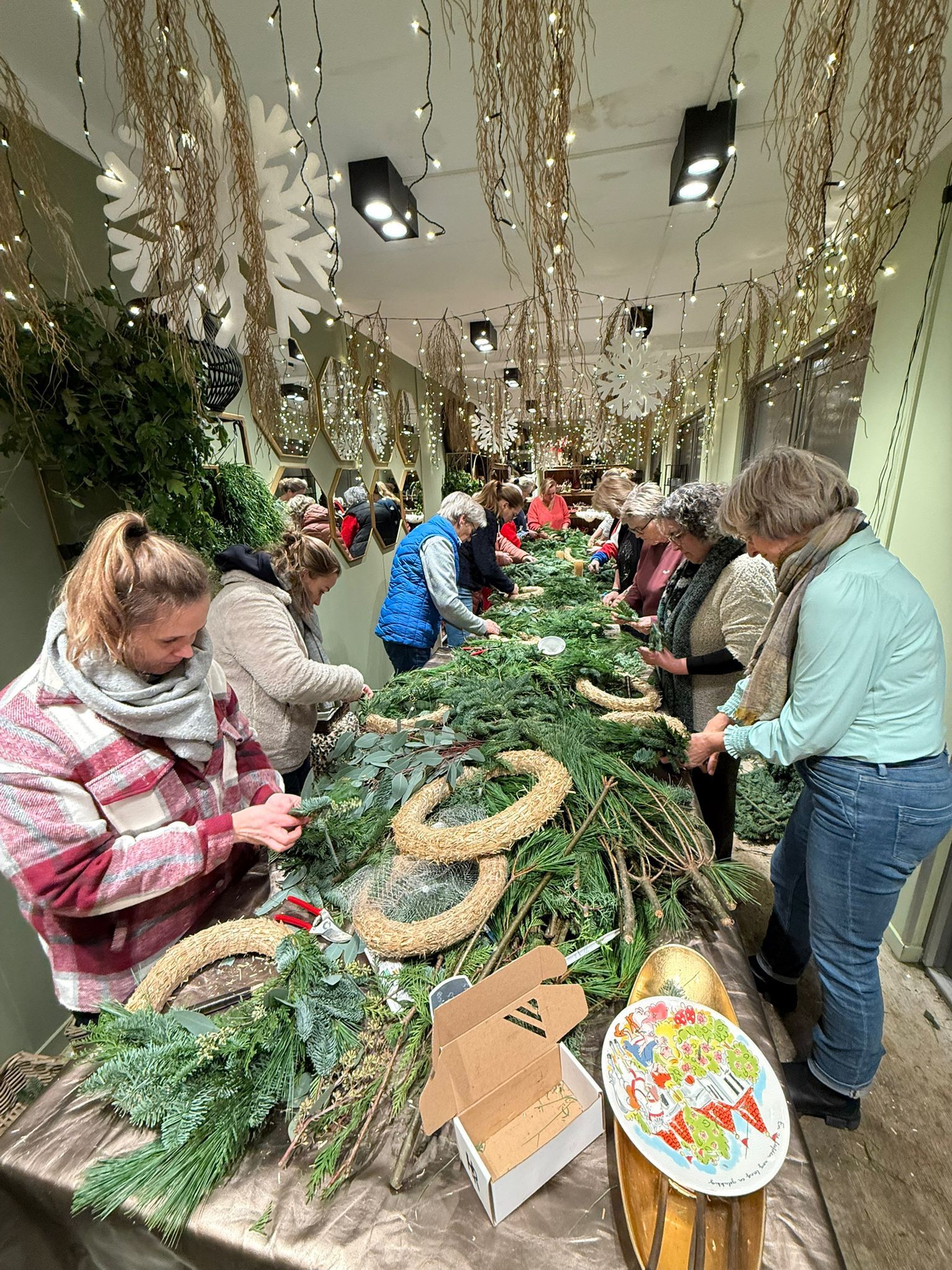 Kerstkrans maken bij Fleur a la Maison